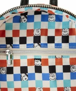 Loungefly Peanuts Snoopy And Woodstock Checkered Mini Backpack -Department Store Shop Loungefly Peanuts Snoopy Checkered Mini Backpack PNBK0025 05