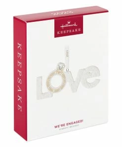 Hallmark We're Engaged! 2023 Porcelain Ornament -Department Store Shop Love With Engagement Ring Keepsake Ornament 1999QHX3077 04