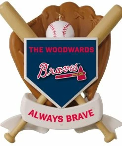 MLB Baseball Personalized Ornament, Braves™