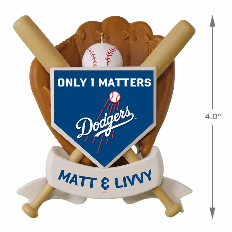 MLB Baseball Personalized Ornament, Dodgers™ 4 MLB Baseball Personalized Ornament, Dodgers™ - Image 4