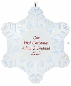 Hallmark Magic Sparkling Snowflake Script Text Personalized Ornament With Light 6 Hallmark Magic Sparkling Snowflake Script Text Personalized Ornament With Light -Department Store Shop Magic Sparkling Snowflake Script Text Personalized Keepsake Ornament With Light 2999QHE2010B1 03