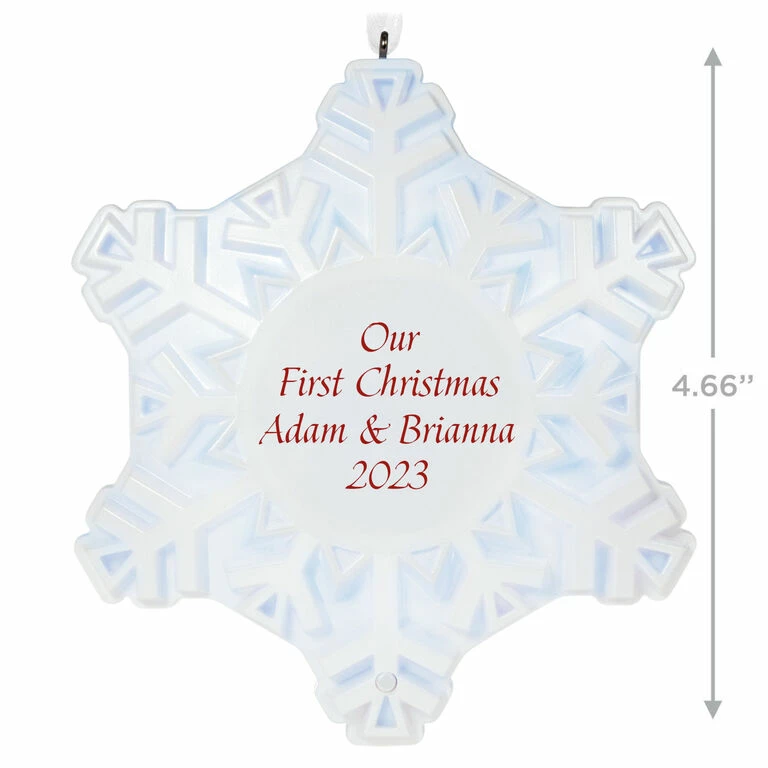 Hallmark Magic Sparkling Snowflake Script Text Personalized Ornament With Light 3 Hallmark Magic Sparkling Snowflake Script Text Personalized Ornament With Light - Image 3