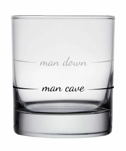 Man Cave Man Down Rocks Glass, 10 Oz.