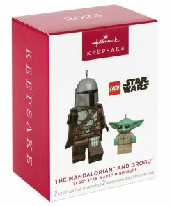 Hallmark The Mandalorian™ And Grogu™ LEGO® Star Wars™ Minifigure Ornaments, Set Of 2 -Department Store Shop Mandalorian Grogu LEGO Minifig Keepsake Ornaments 2499QXI7079 04