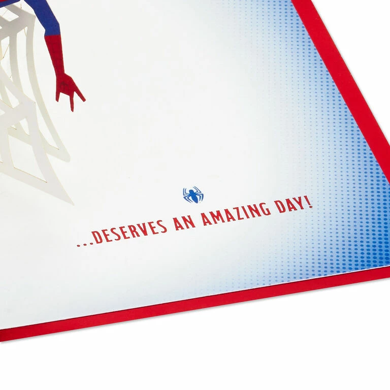Hallmark Marvel Spider-Man You Deserve An Amazing Day 3D Pop-Up Card 3 Hallmark Marvel Spider-Man You Deserve An Amazing Day 3D Pop-Up Card - Image 3
