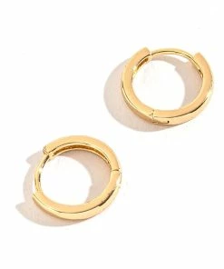 Howard's Jewelry Medium Gold Huggie Hoop Earrings