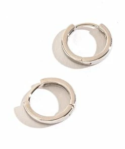 Howard's Jewelry Medium Silver Huggie Hoop Earrings