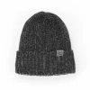Britt’s Knits Black Ribbed Knit Men's Beanie Hat