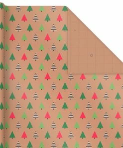 Hallmark Merry Kraft Prints 3-Pack Christmas Wrapping Paper, 90 Sq. Ft. -Department Store Shop Merry Kraft Prints 3Pack Christmas Wrapping Paper 5JXW1050 06