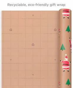 Hallmark Merry Kraft Prints 3-Pack Christmas Wrapping Paper, 90 Sq. Ft. -Department Store Shop Merry Kraft Prints 3Pack Christmas Wrapping Paper 5JXW1050 08