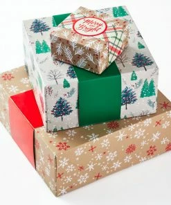 Hallmark Merry And Bright 3-Pack Christmas Gift Boxes, Assorted Sizes And Designs