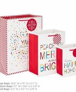 Hallmark Merry And Bright 8-Pack Christmas Gift Bags, Assorted Sizes And Designs 8 Hallmark Merry And Bright 8-Pack Christmas Gift Bags, Assorted Sizes And Designs -Department Store Shop Merry and Bright Assortment Christmas Gift Bags 5XGB1402 03