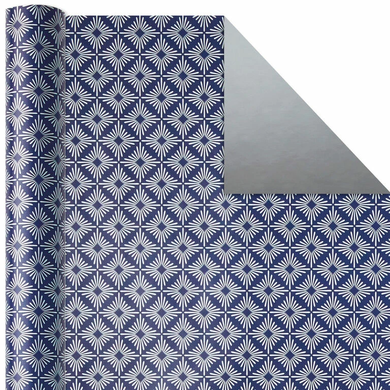 Hallmark Metallic Shimmer 3-Pack Reversible Wrapping Paper, 120 Sq. Ft. Total 4 Hallmark Metallic Shimmer 3-Pack Reversible Wrapping Paper, 120 Sq. Ft. Total - Image 4