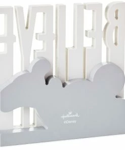 Hallmark Disney Mickey Mouse Believe Wood Quote Sign, 6x6 -Department Store Shop Mickey Mouse Believe Dimensional Sign 1DYG2055 02