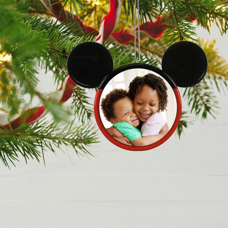 Hallmark Disney Mickey Mouse Ears Silhouette Personalized Photo Ornament 2 Hallmark Disney Mickey Mouse Ears Silhouette Personalized Photo Ornament - Image 2