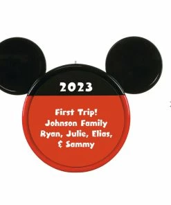 Hallmark Disney Mickey Mouse Ears Silhouette Text Personalized Ornament -Department Store Shop Mickey Mouse Ears Shape Text Personalized Ornament 2499QHE1962B1 03