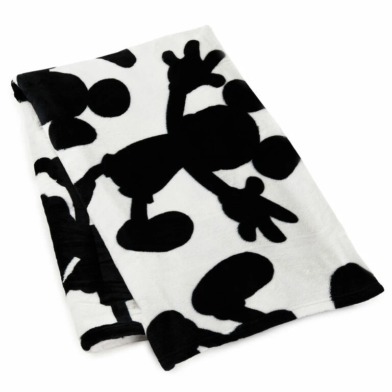 Hallmark Disney Mickey Mouse Silhouettes Throw Blanket, 50x60 1 Hallmark Disney Mickey Mouse Silhouettes Throw Blanket, 50x60