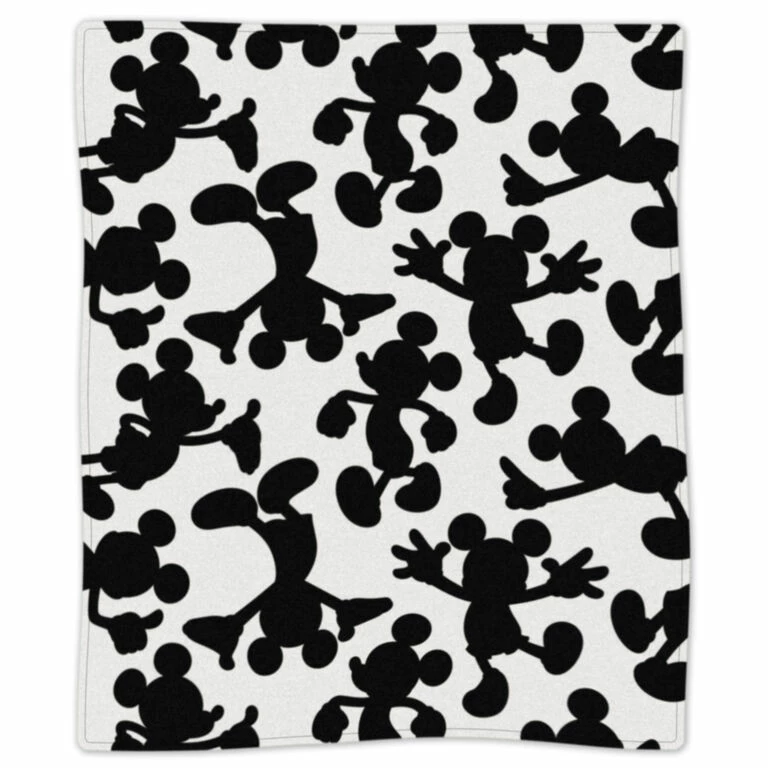 Hallmark Disney Mickey Mouse Silhouettes Throw Blanket, 50x60 2 Hallmark Disney Mickey Mouse Silhouettes Throw Blanket, 50x60 - Image 2