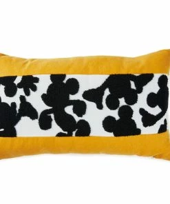 Hallmark Disney Mickey Mouse Silhouettes Lumbar Throw Pillow, 18x9
