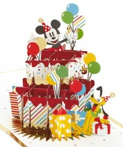 Hallmark Disney Mickey Mouse Cake 3D Pop-Up Birthday Card