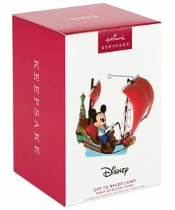 Hallmark Disney Peter Pan's Flight Off To Never Land! Ornament -Department Store Shop Mickey Peter Pan Pirate Ship Keepsake Ornament 2199QXD6569 04