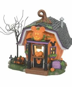 Enesco Mickey's Pumpkintown Carving Studio Figurine With Light, 5.51"
