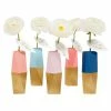 Hallmark Mini Paper Vase Kit, Pack Of 5 With Water Vials And Leaf Tags