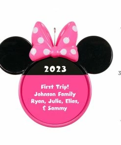 Hallmark Disney Minnie Mouse Ears Silhouette Text Personalized Ornament -Department Store Shop Minnie Mouse Ears Shape Text Personalized Ornament 2499QHE1963B1 03