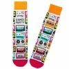 Hallmark Dance Party Cassette Tapes Fun Crew Socks
