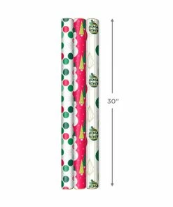 Hallmark Mod Holiday 3-Pack Reversible Wrapping Paper Assortment, 120 Sq. Ft. -Department Store Shop Mod Holiday Assorted Reversible Wrapping Paper 5JXW1072 03