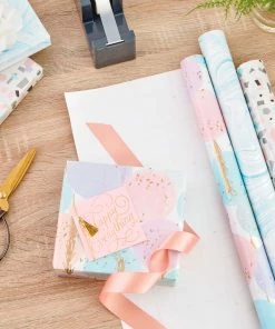 Hallmark Modern Muted 3-Pack Wrapping Paper, 55 Sq. Ft. Total 10 Hallmark Modern Muted 3-Pack Wrapping Paper, 55 Sq. Ft. Total -Department Store Shop Modern Muted 3Pack Wrapping Paper Rolls 5EWR6369 03