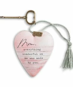 Demdaco Mom Dear You Art Heart Sculpture, 3.5"