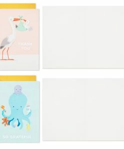 Hallmark Mom And Baby Animal Assortment Blank Thank-You Notes, Pack Of 48 12 Hallmark Mom And Baby Animal Assortment Blank Thank-You Notes, Pack Of 48 -Department Store Shop Mom and Baby Animal Assortment Blank ThankYou Notes 5STZ1134 05