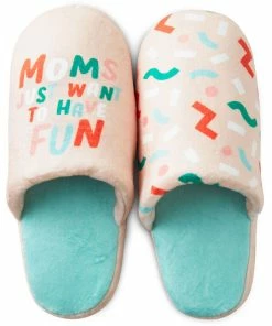 Hallmark Moms Just Want To Have Fun Slippers With Sound, Small/Medium