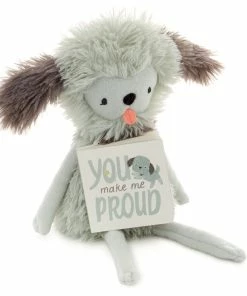 Hallmark MopTops Shaggy Dog Stuffed Animal With You Make Me Proud Board Book