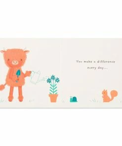 Hallmark MopTops Highland Cow Stuffed Animal With You Make A Difference Board Book 11 Hallmark MopTops Highland Cow Stuffed Animal With You Make A Difference Board Book -Department Store Shop MopTops Plush Cow Stuffed Animal Board Book 1KID1537 06