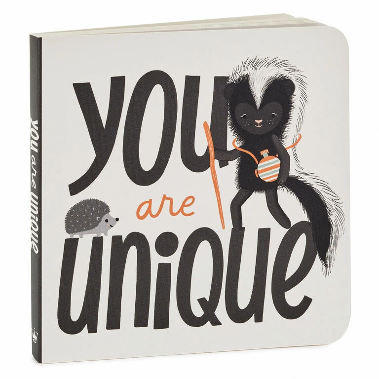 Hallmark MopTops Skunk Stuffed Animal With You Are Unique Board Book 4 Hallmark MopTops Skunk Stuffed Animal With You Are Unique Board Book - Image 4