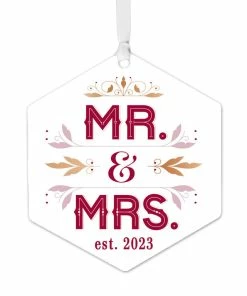 Hallmark Mr. & Mrs. Personalized Text Metal Ornament