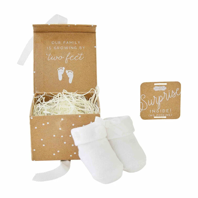 Mud Pie Baby Socks Pregnancy Announcement Box 2 Mud Pie Baby Socks Pregnancy Announcement Box - Image 2
