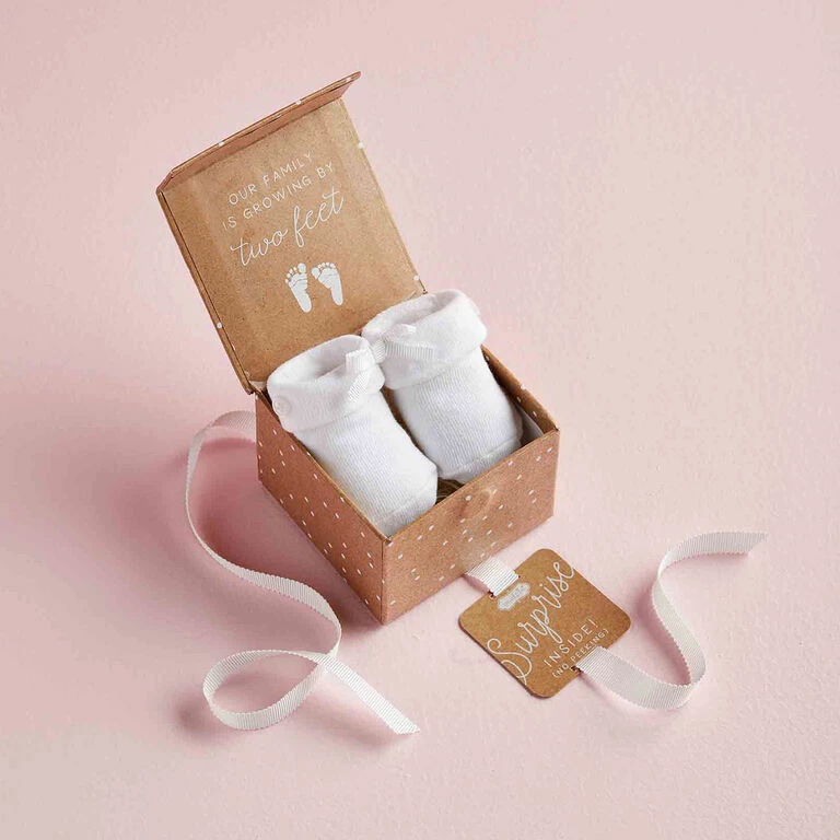 Mud Pie Baby Socks Pregnancy Announcement Box 3 Mud Pie Baby Socks Pregnancy Announcement Box - Image 3