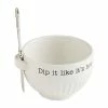 Mud Pie Dip Bowl And Spreader, Set Of 2