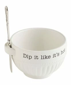 Mud Pie Dip Bowl And Spreader, Set Of 2