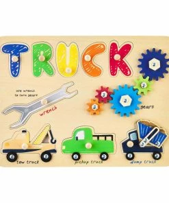 Mud Pie Truck Busy Board Wood Puzzle For Kids