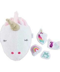 Mud Pie Unicorn Puppet Cloth Baby Book