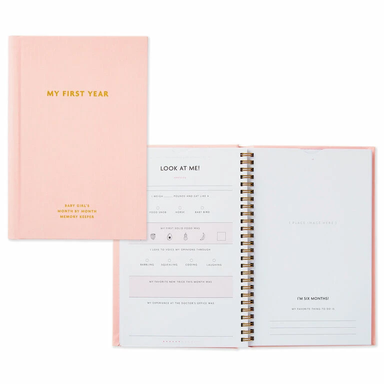 Hallmark My First Year Baby Book For Girl 2 Hallmark My First Year Baby Book For Girl - Image 2