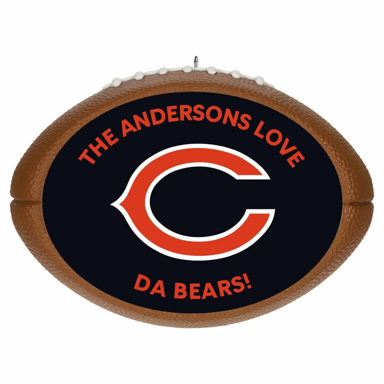 Hallmark NFL Football Chicago Bears Text Personalized Ornament 1 Hallmark NFL Football Chicago Bears Text Personalized Ornament