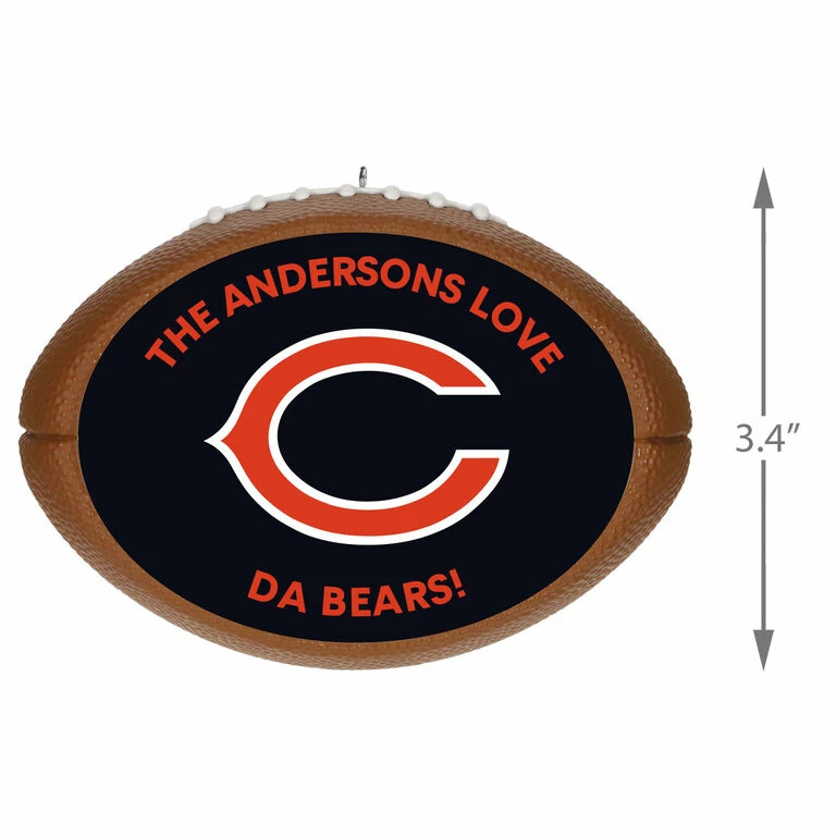Hallmark NFL Football Chicago Bears Text Personalized Ornament 3 Hallmark NFL Football Chicago Bears Text Personalized Ornament - Image 3