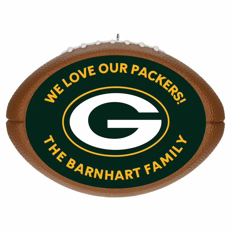Hallmark NFL Football Green Bay Packers Text Personalized Ornament 1 Hallmark NFL Football Green Bay Packers Text Personalized Ornament