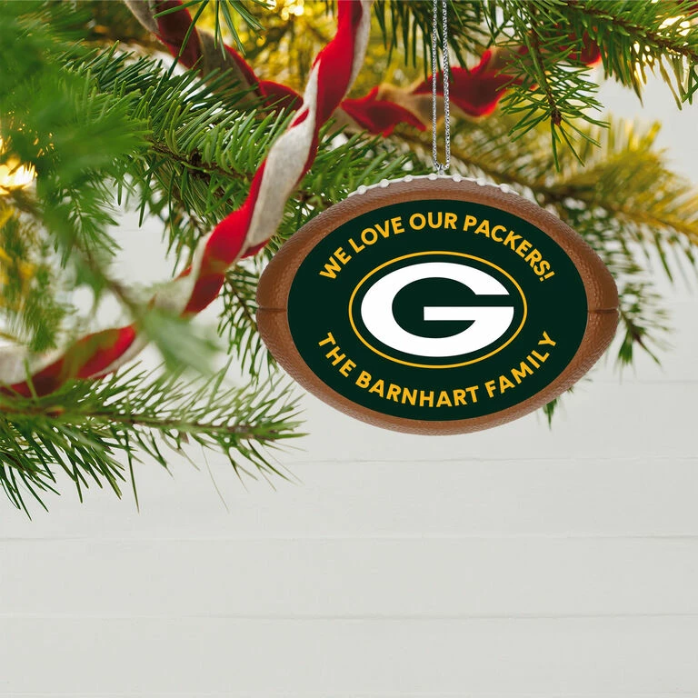 Hallmark NFL Football Green Bay Packers Text Personalized Ornament 2 Hallmark NFL Football Green Bay Packers Text Personalized Ornament - Image 2