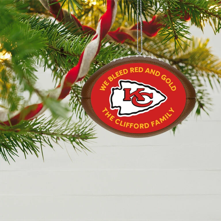Hallmark NFL Football Kansas City Chiefs Text Personalized Ornament 2 Hallmark NFL Football Kansas City Chiefs Text Personalized Ornament - Image 2